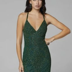 In Stock Primavera Couture 3428 Size 22 Embellished Beaded V Neckline Prom Dress Evening Gown