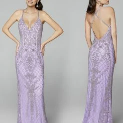 In Stock Primavera Couture 3428 Size 22 Embellished Beaded V Neckline Prom Dress Evening Gown
