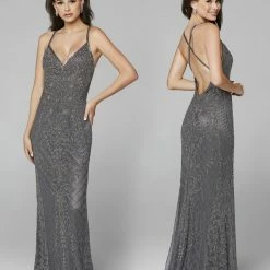 In Stock Primavera Couture 3428 Size 22 Embellished Beaded V Neckline Prom Dress Evening Gown