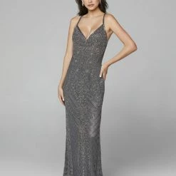 In Stock Primavera Couture 3428 Size 22 Embellished Beaded V Neckline Prom Dress Evening Gown