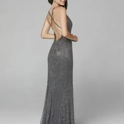 In Stock Primavera Couture 3428 Size 22 Embellished Beaded V Neckline Prom Dress Evening Gown