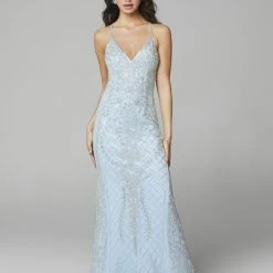 In Stock Primavera Couture 3428 Size 22 Embellished Beaded V Neckline Prom Dress Evening Gown