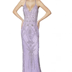 In Stock Primavera Couture 3428 Size 22 Embellished Beaded V Neckline Prom Dress Evening Gown