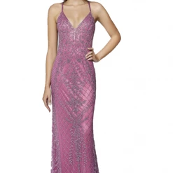 In Stock Primavera Couture 3428 Size 22 Embellished Beaded V Neckline Prom Dress Evening Gown