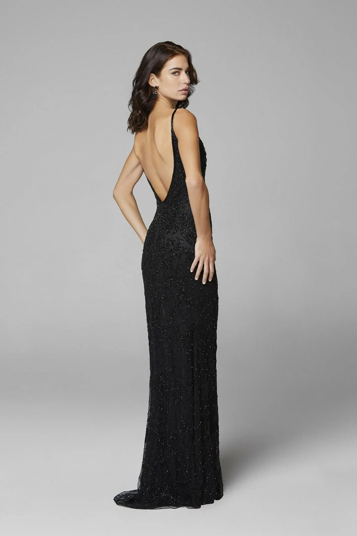 Primavera Couture 3433 Long V Neckline Sequin Prom Dress Embellished Straight Skirt 39 Primavera Couture 3433 Long V Neckline Sequin Prom Dress Embellished Straight Skirt