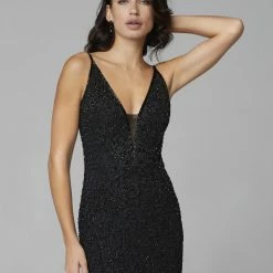 Primavera Couture 3433 Long V Neckline Sequin Prom Dress Embellished Straight Skirt 107 Primavera Couture 3433 Long V Neckline Sequin Prom Dress Embellished Straight Skirt