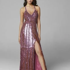 Backless Dresses Primavera Couture 3441 Sequin Embellished Prom Dress Iridescent Evening Gown 74 Backless Dresses Primavera Couture 3441 Sequin Embellished Prom Dress Iridescent Evening Gown