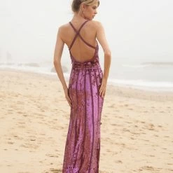 Backless Dresses Primavera Couture 3441 Sequin Embellished Prom Dress Iridescent Evening Gown 46 Backless Dresses Primavera Couture 3441 Sequin Embellished Prom Dress Iridescent Evening Gown