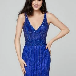 In Stock Primavera Couture 3474 Size 00, 8 Sequin Mermaid Prom Dress Pageant Gown