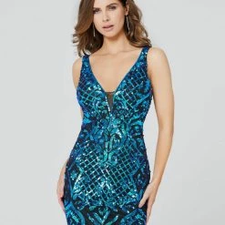 In Stock Backless Dresses Primavera Couture 3523 Black/Purple V Neckline Fitted Sequins Short Cocktail Dress Homecoming Dress Size 12 38 In Stock Backless Dresses Primavera Couture 3523 Black/Purple V Neckline Fitted Sequins Short Cocktail Dress Homecoming Dress Size 12