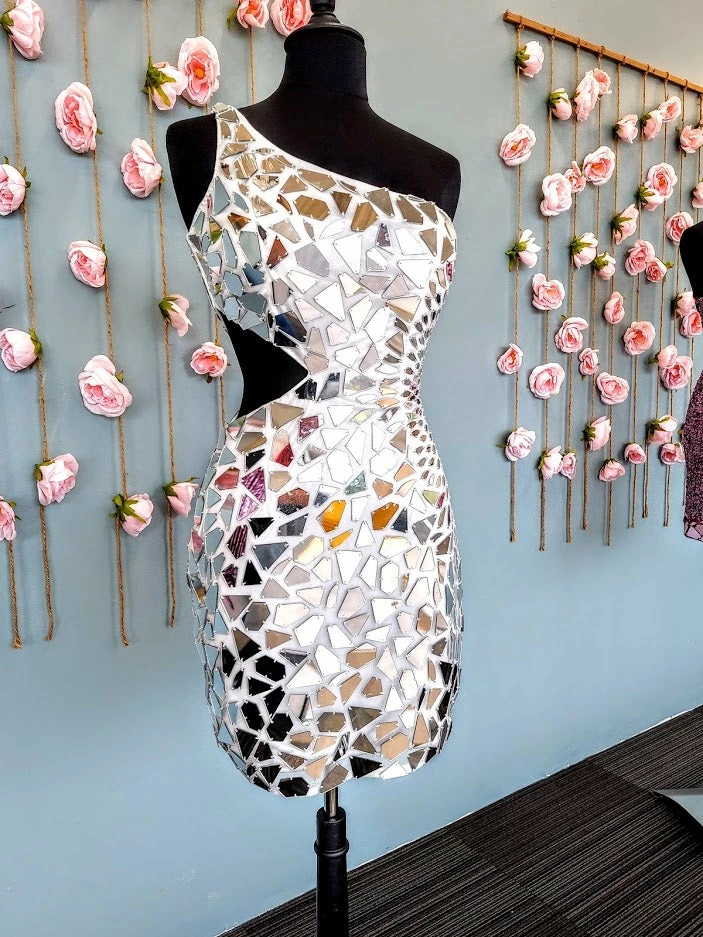 Primavera Couture 3529 Short Cut Glass One Shoulder Cocktail Dress Homecoming 23 Primavera Couture 3529 Short Cut Glass One Shoulder Cocktail Dress Homecoming