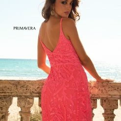 In Stock Primavera Couture 3542 Hot Pink Sequin Short Cocktail Dress Size 0, 2