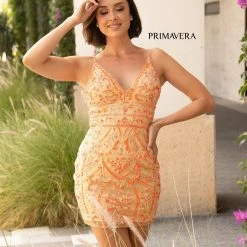 In Stock Primavera Couture 3542 Hot Pink Sequin Short Cocktail Dress Size 0, 2