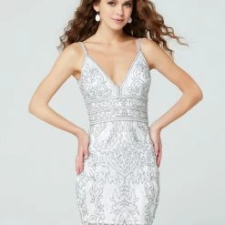 In Stock Primavera Couture 3542 Hot Pink Sequin Short Cocktail Dress Size 0, 2