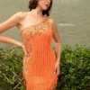 In Stock Primavera 3556 Short One Shoulder Fringe Tassel Beaded Cocktail Dress Formal Gown Size 2