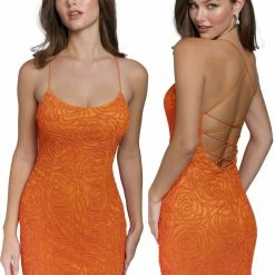 In Stock Primavera Couture 3558 Size 4 Lilac Cocktail Dress Rosette Beaded Scoop Neckline Lace Up Tie Back