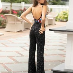In Stock Backless Dresses Primavera Couture 3608 Size 4 Copper Sequin Jumpsuit Formal Cut Glass V Neck Pant 31 In Stock Backless Dresses Primavera Couture 3608 Size 4 Copper Sequin Jumpsuit Formal Cut Glass V Neck Pant