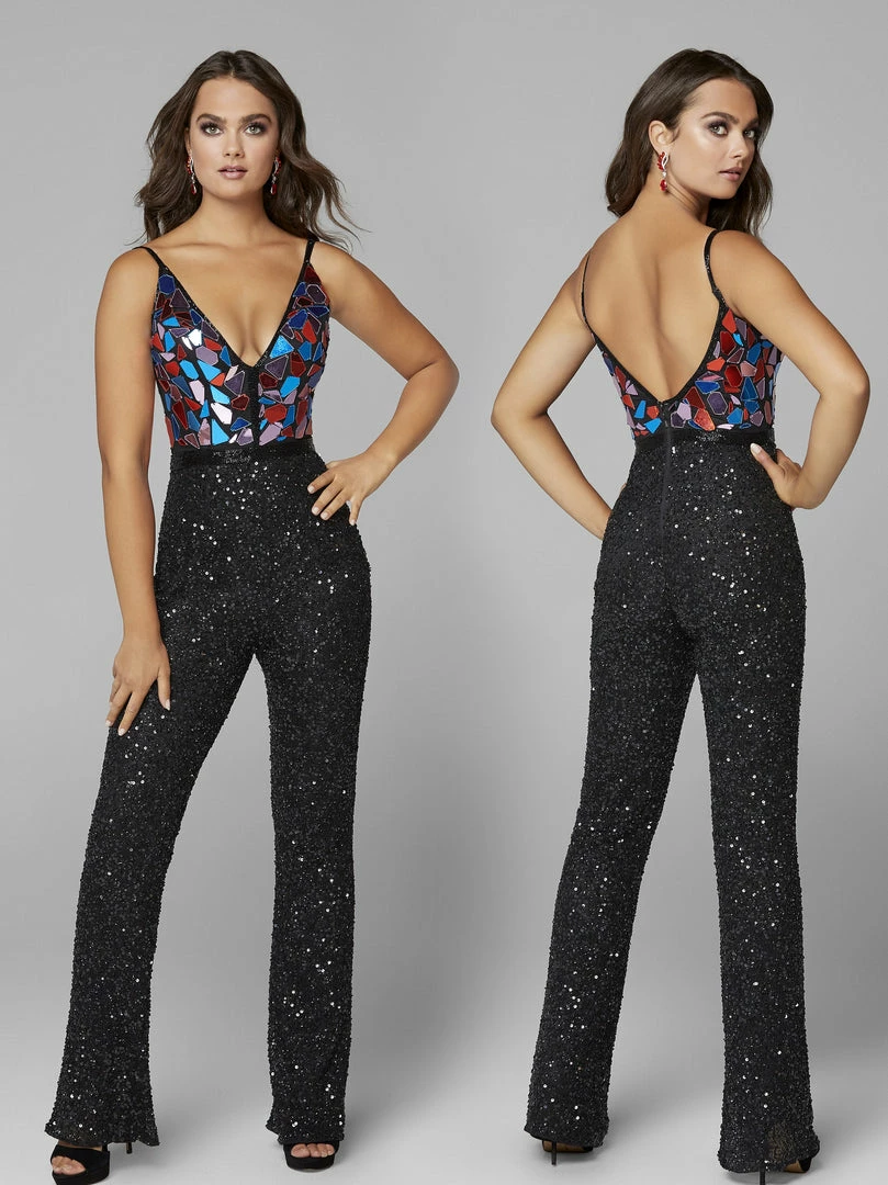 In Stock Backless Dresses Primavera Couture 3608 Size 4 Copper Sequin Jumpsuit Formal Cut Glass V Neck Pant 8 In Stock Backless Dresses Primavera Couture 3608 Size 4 Copper Sequin Jumpsuit Formal Cut Glass V Neck Pant