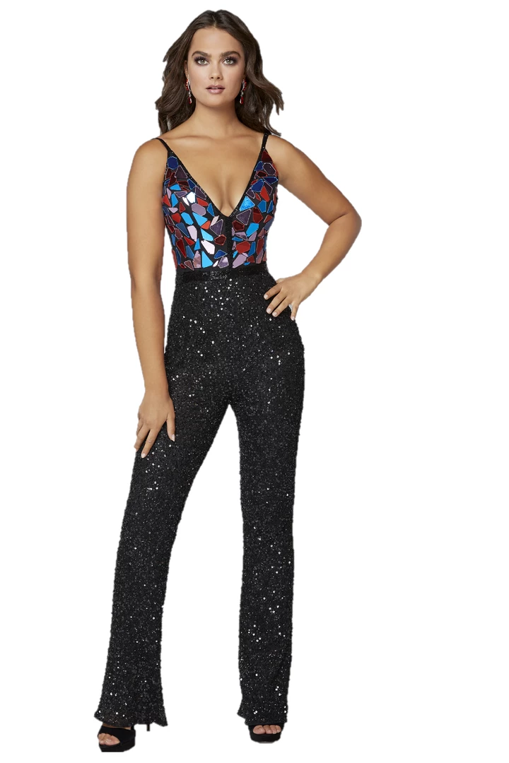 In Stock Backless Dresses Primavera Couture 3608 Size 4 Copper Sequin Jumpsuit Formal Cut Glass V Neck Pant 5 In Stock Backless Dresses Primavera Couture 3608 Size 4 Copper Sequin Jumpsuit Formal Cut Glass V Neck Pant