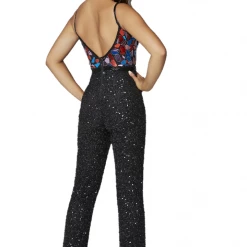 In Stock Backless Dresses Primavera Couture 3608 Size 4 Copper Sequin Jumpsuit Formal Cut Glass V Neck Pant 22 In Stock Backless Dresses Primavera Couture 3608 Size 4 Copper Sequin Jumpsuit Formal Cut Glass V Neck Pant