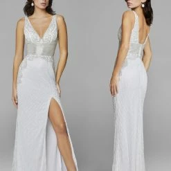 In Stock Primavera Couture 3617 Lilac Prom Dress Size 2 Long Fitted Beaded Formal Pageant Gown Backless Dresses