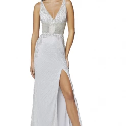 In Stock Primavera Couture 3617 Lilac Prom Dress Size 2 Long Fitted Beaded Formal Pageant Gown Backless Dresses