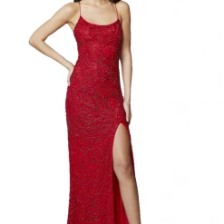 Primavera Couture 3638 Long Fitted Floral Beaded Prom Dress Backless Formal Corset Backless Dresses