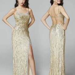 In Stock Primavera Couture 3648 Black Size 2 Sequin Backless Prom Dress Slit Formal Gown Backless Dresses 27 In Stock Primavera Couture 3648 Black Size 2 Sequin Backless Prom Dress Slit Formal Gown Backless Dresses