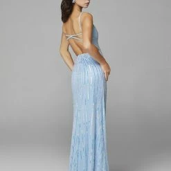 In Stock Primavera Couture 3648 Black Size 2 Sequin Backless Prom Dress Slit Formal Gown Backless Dresses 35 In Stock Primavera Couture 3648 Black Size 2 Sequin Backless Prom Dress Slit Formal Gown Backless Dresses