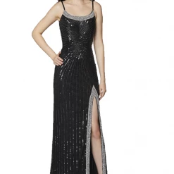 In Stock Primavera Couture 3648 Black Size 2 Sequin Backless Prom Dress Slit Formal Gown Backless Dresses 23 In Stock Primavera Couture 3648 Black Size 2 Sequin Backless Prom Dress Slit Formal Gown Backless Dresses