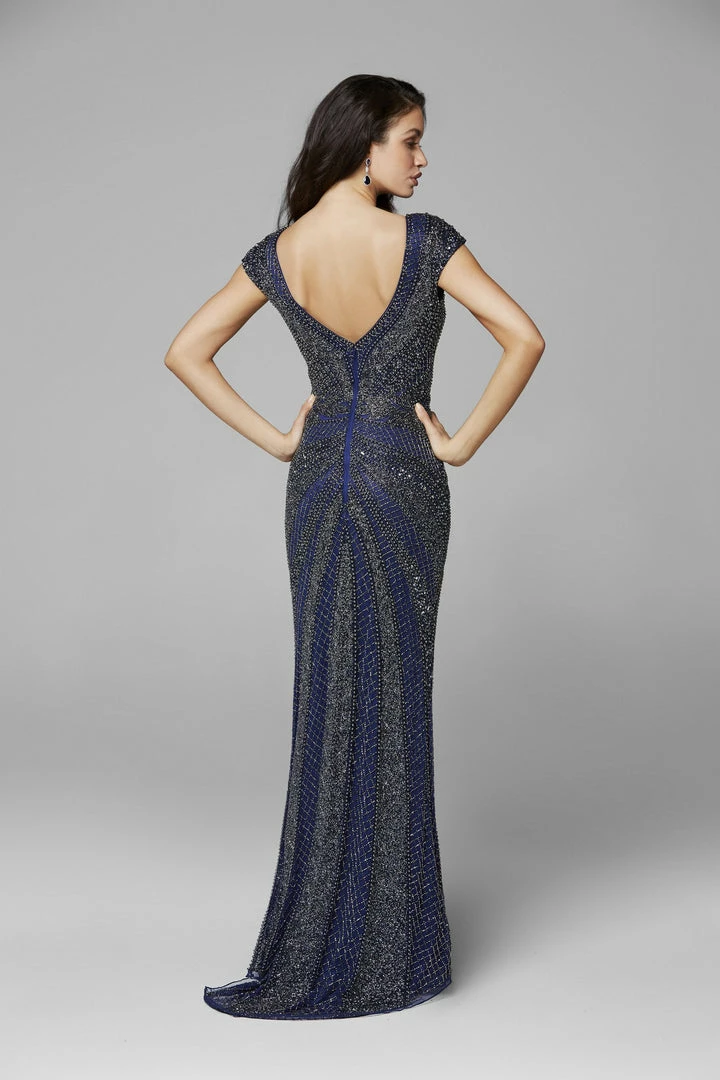 Sequin Dresses Primavera Couture 3674 V Neckline Long Sleeved Beaded Evening Gown 12 Sequin Dresses Primavera Couture 3674 V Neckline Long Sleeved Beaded Evening Gown