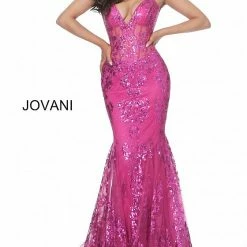 Jovani 3675 Prom Dress Sheer Corset Shimmer Mermaid Pageant Gown Mermaid Dresses