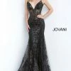 Jovani 3675 Prom Dress Sheer Corset Shimmer Mermaid Pageant Gown Mermaid Dresses