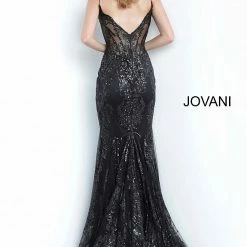 Jovani 3675 Prom Dress Sheer Corset Shimmer Mermaid Pageant Gown Mermaid Dresses