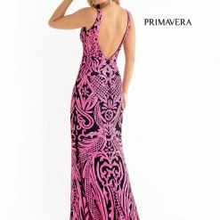In Stock Backless Dresses Primavera Couture 3722 Size 14 Iridescent Prom Dress V Neckline V Back Long Sequins Evening Gown 29 In Stock Backless Dresses Primavera Couture 3722 Size 14 Iridescent Prom Dress V Neckline V Back Long Sequins Evening Gown