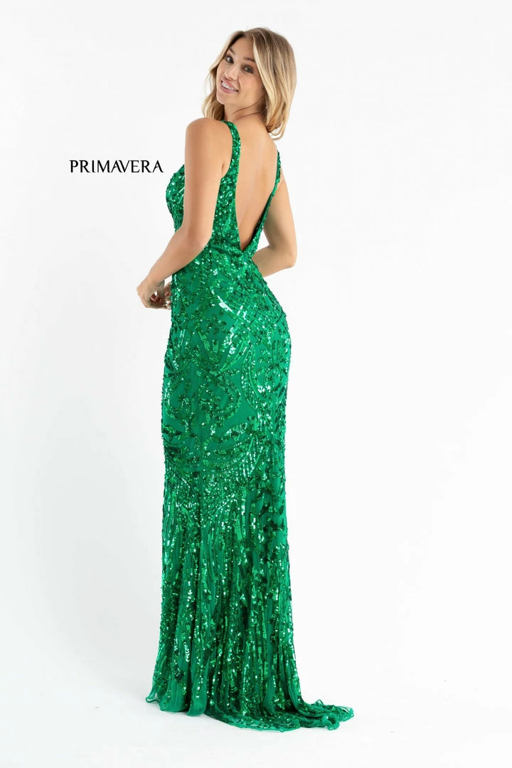 In Stock Backless Dresses Primavera Couture 3722 Size 14 Iridescent Prom Dress V Neckline V Back Long Sequins Evening Gown 17 In Stock Backless Dresses Primavera Couture 3722 Size 14 Iridescent Prom Dress V Neckline V Back Long Sequins Evening Gown