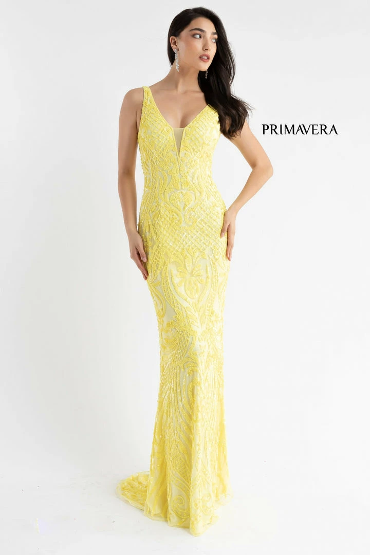 In Stock Backless Dresses Primavera Couture 3722 Size 14 Iridescent Prom Dress V Neckline V Back Long Sequins Evening Gown 9 In Stock Backless Dresses Primavera Couture 3722 Size 14 Iridescent Prom Dress V Neckline V Back Long Sequins Evening Gown