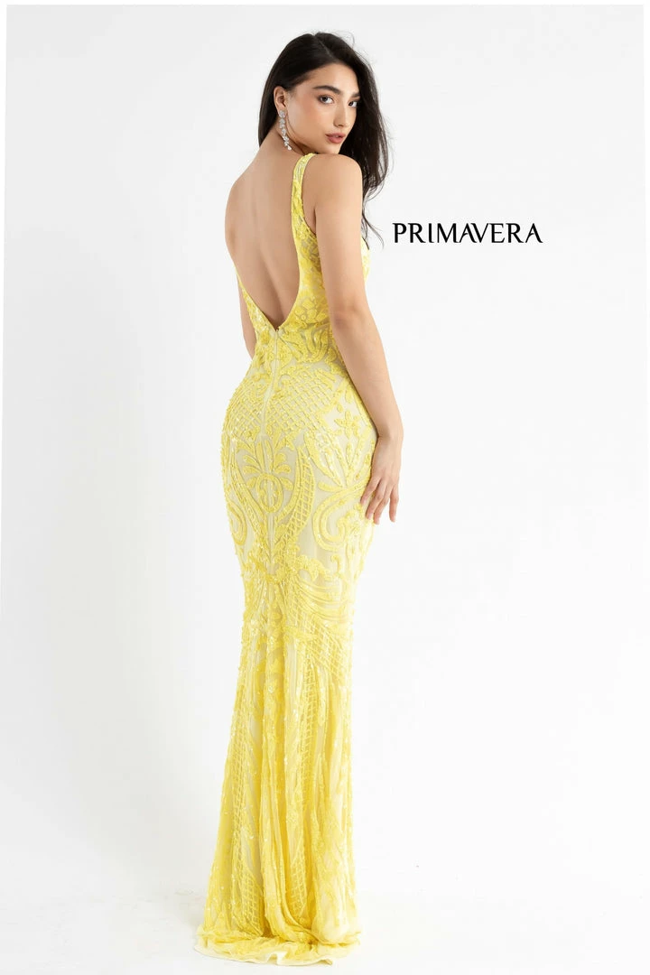 In Stock Backless Dresses Primavera Couture 3722 Size 14 Iridescent Prom Dress V Neckline V Back Long Sequins Evening Gown 8 In Stock Backless Dresses Primavera Couture 3722 Size 14 Iridescent Prom Dress V Neckline V Back Long Sequins Evening Gown