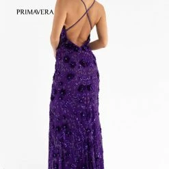 In Stock Primavera Couture 3731 Size 0 3D Flowers Prom Dress Sequins With A V Neckline Slit Open Back 58 In Stock Primavera Couture 3731 Size 0 3D Flowers Prom Dress Sequins With A V Neckline Slit Open Back