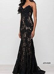 Jovani 37334 Embellished Lace Prom Dress Peak Point Neckline Fitted Mermaid Strapless Mermaid Dresses 24 Jovani 37334 Embellished Lace Prom Dress Peak Point Neckline Fitted Mermaid Strapless Mermaid Dresses