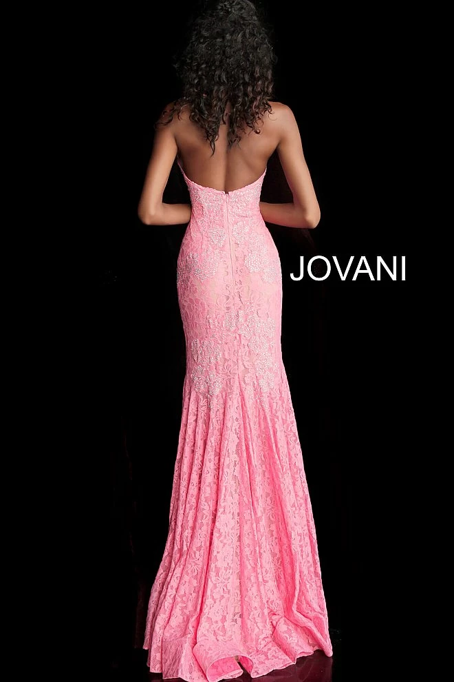 Jovani 37334 Embellished Lace Prom Dress Peak Point Neckline Fitted Mermaid Strapless Mermaid Dresses 17 Jovani 37334 Embellished Lace Prom Dress Peak Point Neckline Fitted Mermaid Strapless Mermaid Dresses