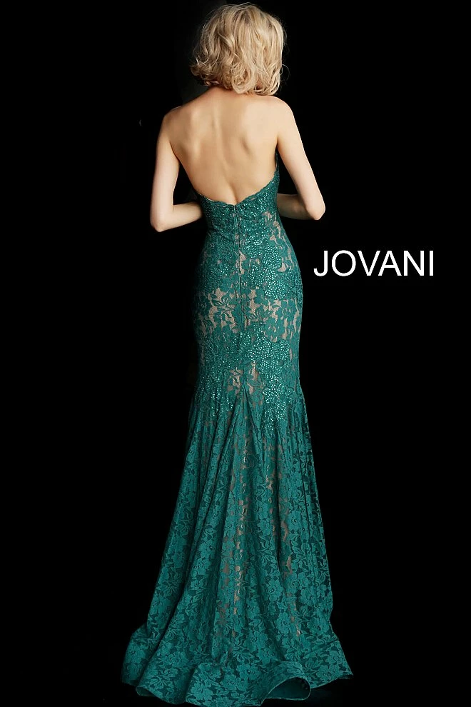 Jovani 37334 Embellished Lace Prom Dress Peak Point Neckline Fitted Mermaid Strapless Mermaid Dresses 18 Jovani 37334 Embellished Lace Prom Dress Peak Point Neckline Fitted Mermaid Strapless Mermaid Dresses