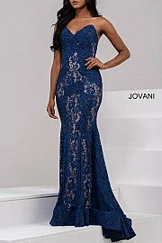 Jovani 37334 Embellished Lace Prom Dress Peak Point Neckline Fitted Mermaid Strapless Mermaid Dresses 9 Jovani 37334 Embellished Lace Prom Dress Peak Point Neckline Fitted Mermaid Strapless Mermaid Dresses