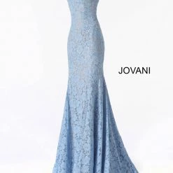 Jovani 37334 Long Sweetheart Embellished Lace Prom Dress Fitted Mermaid Strapless Mermaid Dresses