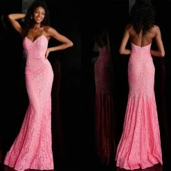 Jovani 37334 Embellished Lace Prom Dress Peak Point Neckline Fitted Mermaid Strapless Mermaid Dresses 32 Jovani 37334 Embellished Lace Prom Dress Peak Point Neckline Fitted Mermaid Strapless Mermaid Dresses