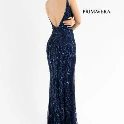 In Stock Primavera Couture 3749 Size 6 Neon Pink Sequined Prom Dress V Neckline Sweeping Train Evening Gown Backless Dresses 30 In Stock Primavera Couture 3749 Size 6 Neon Pink Sequined Prom Dress V Neckline Sweeping Train Evening Gown Backless Dresses