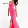 Primavera Couture 3758 Scoop Neckline Prom Dress Sequined Detailed Slit Lace Up Tie Back 1 Primavera Couture 3758 Scoop Neckline Prom Dress Sequined Detailed Slit Lace Up Tie Back