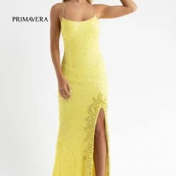 Primavera Couture 3758 Scoop Neckline Prom Dress Sequined Detailed Slit Lace Up Tie Back 15 Primavera Couture 3758 Scoop Neckline Prom Dress Sequined Detailed Slit Lace Up Tie Back