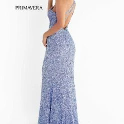 In Stock Primavera Couture 3761 Size 2, 4 One Shoulder Prom Dress Sequin Double Strap Back Slit Train Bright Blue Backless Dresses 98 In Stock Primavera Couture 3761 Size 2, 4 One Shoulder Prom Dress Sequin Double Strap Back Slit Train Bright Blue Backless Dresses