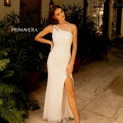 In Stock Primavera Couture 3761 Size 2, 4 One Shoulder Prom Dress Sequin Double Strap Back Slit Train Bright Blue Backless Dresses 88 In Stock Primavera Couture 3761 Size 2, 4 One Shoulder Prom Dress Sequin Double Strap Back Slit Train Bright Blue Backless Dresses